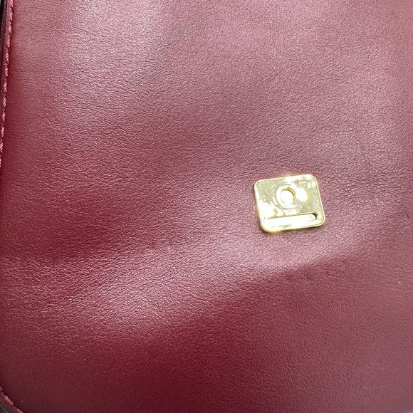 NWOT Michael Kors LILLIE Whip Stitched Leather Bag/Crossbody OXBLOOD RED PYTHON - Picture 14 of 16